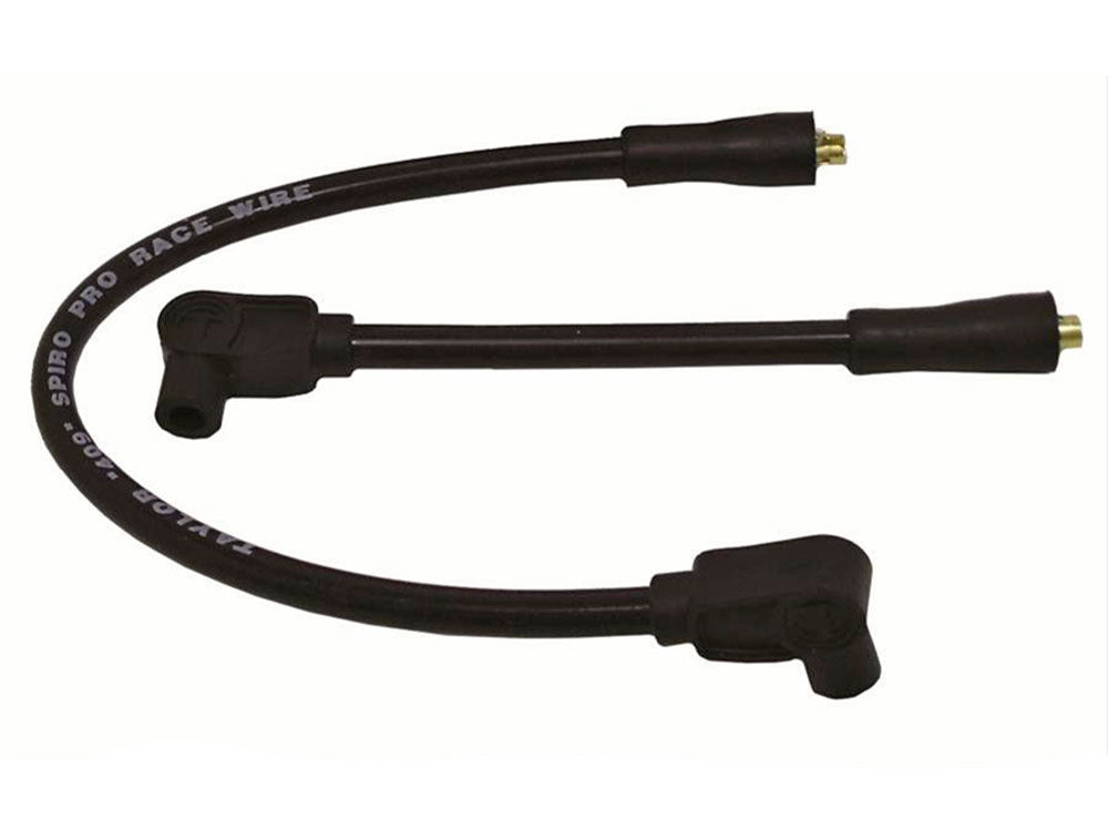 10.4mm Spark Plug Wire Set - Black. Fits Softail 1984-1999, Dyna 1991-1998, FL 1965-1979, FX 1965-1985 and Sportster 1965-1985.