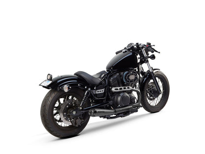 Comp-S 2-into-1 Exhaust - Black with Carbon Fiber End Cap. Fits Yamaha Bolt 2013up.