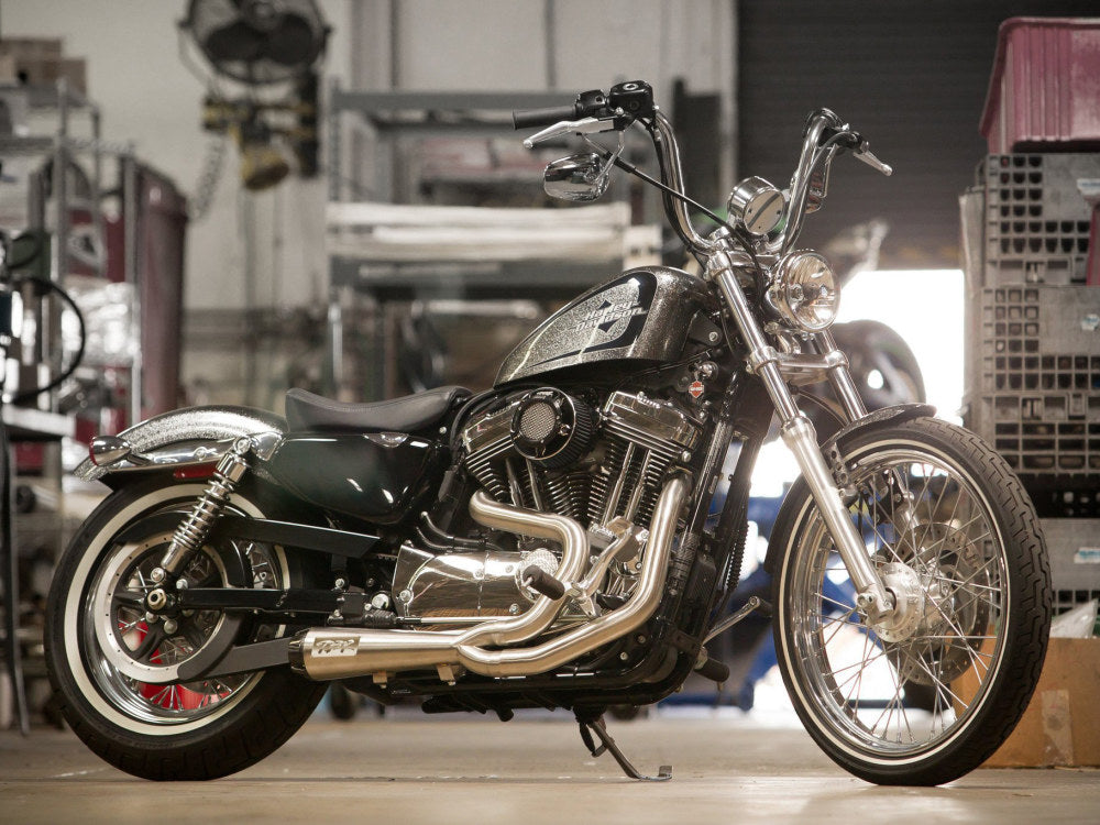 Comp-S 2-into-1 Exhaust - Stainless Steel with Carbon Fiber End Cap. Fits Sportster 2014-2021