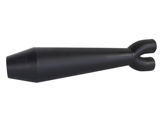 Megaphone Gen II 2-into-1 Exhaust - Black. Fits Softail Breakout & Fat Boy 2018-2024