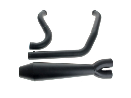 Megaphone Gen II 2-into-1 Exhaust - Black. Fits Softail Breakout & Fat Boy 2018up