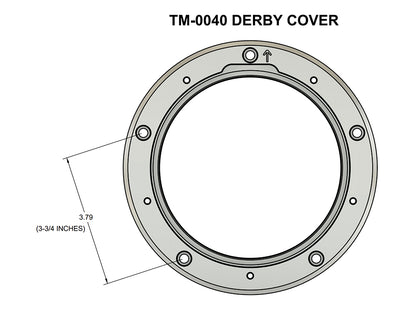 Assault Clear Derby Cover - Gloss Black. Fits Softail 1999-2018, Dyna 1999-2017 & Touring 1999-2015.