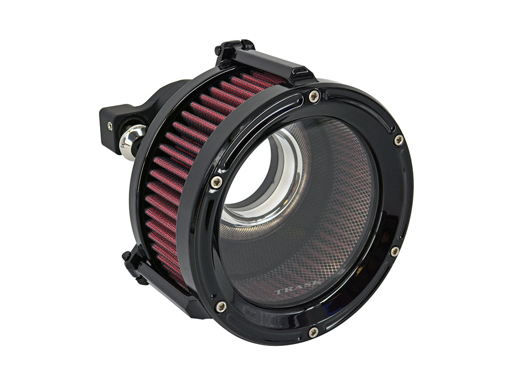 Assault Clear Air Cleaner Kit - Gloss Black. Fits Touring 2008-2016, Softail 2016-2017, CVO Softail 2011-2017 & Dyna Low Rider S 2016-2017 with Throttle-by-Wire