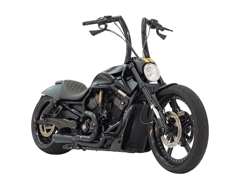 Assault 2-into-1 Exhaust - Black. Fits V-Rod 2007-2017.