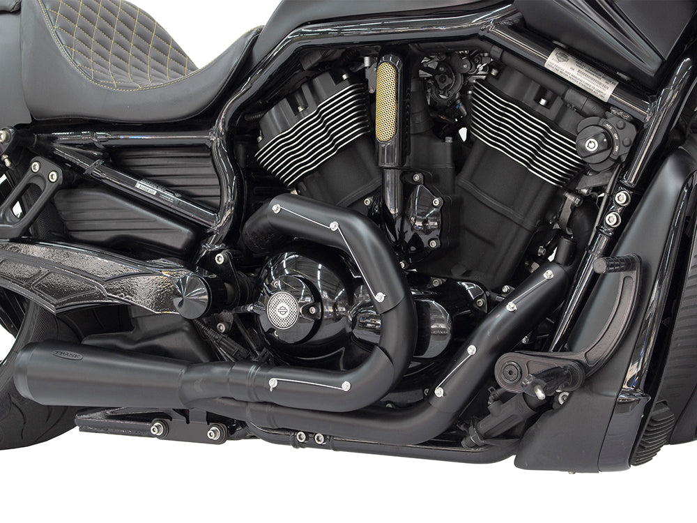 Assault 2-into-1 Exhaust - Black. Fits V-Rod 2007-2017.