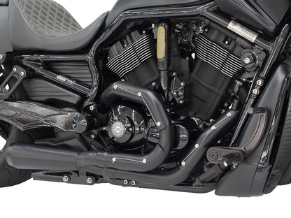 Assault 2-into-1 Exhaust - Black. Fits V-Rod 2007-2017.