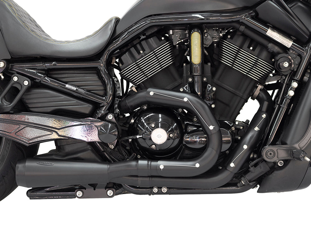 Assault 2-into-1 Exhaust - Black. Fits V-Rod 2007-2017.