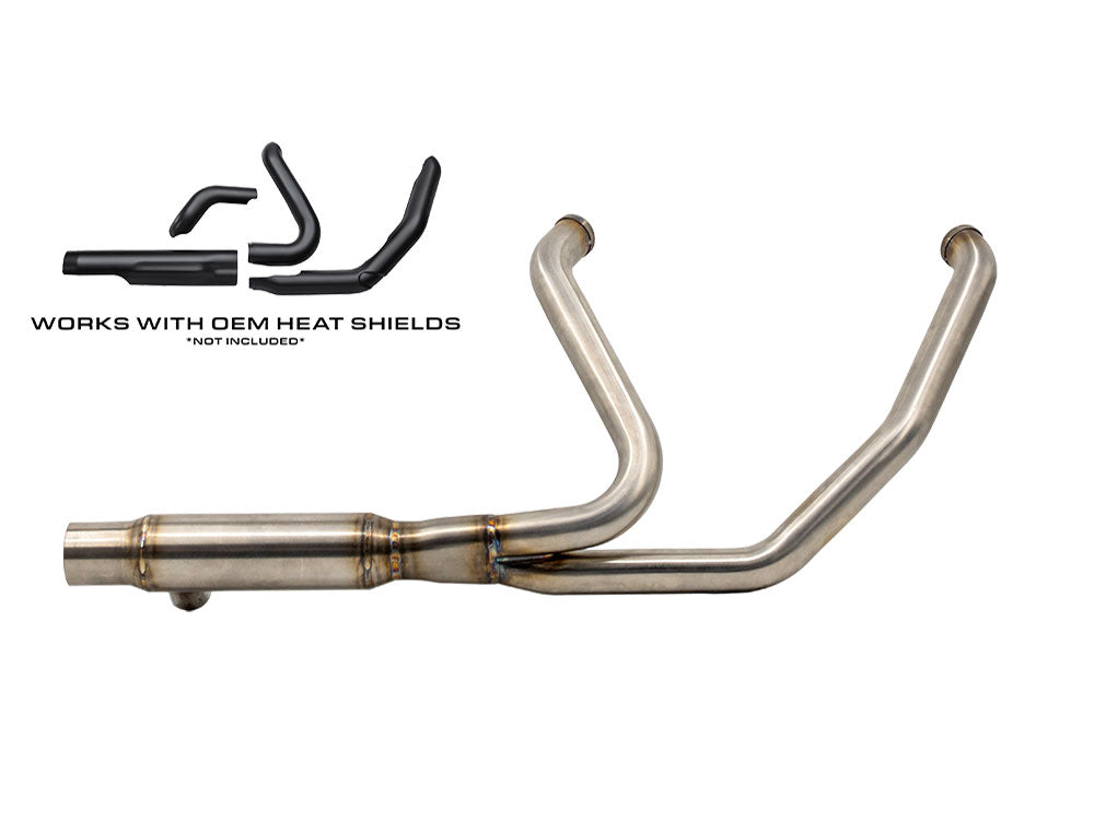 Hide-Away Performance Headers with 2.5in. Collector - Stainless Steel. Fits Touring 2017up