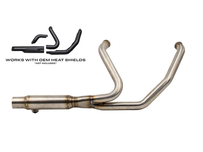Hide-Away Performance Headers with 2.5in. Collector - Stainless Steel. Fits Touring 2017up