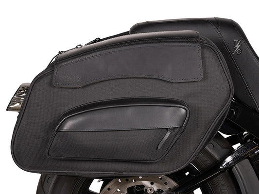 Sport Saddlebags - Quick Detach. Fits Dyna 1996-2017 & 2018up Low Rider/S, Street Bob, Fat Bob, Fat Boy & Softail Standard.
