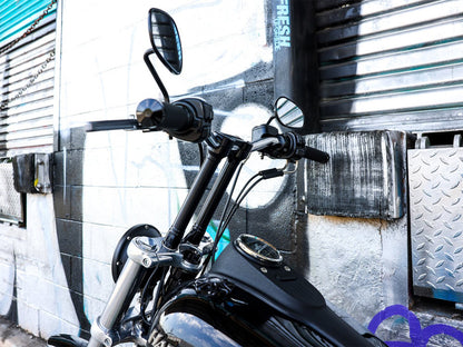 10in. Hole Shot Risers - Black. Fits 1in. Handlebar