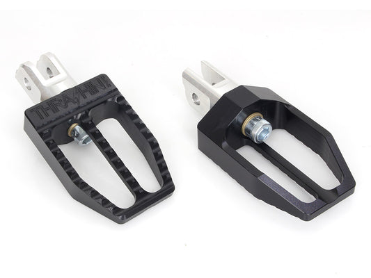 Militant Footpegs - Black. Fits Softail 2018up Front Rider