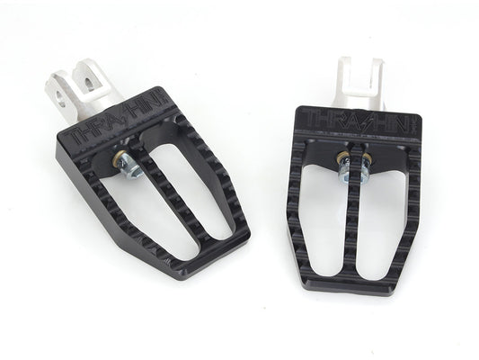 Militant Footpegs - Black. Fits Softail 2018up Front Rider