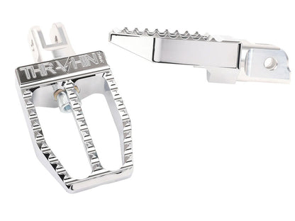 Militant Footpegs - Chrome. Fits Softail 2018up Front Rider