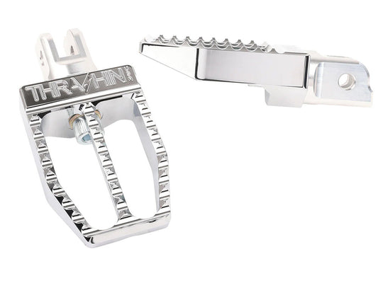 Militant Footpegs - Chrome. Fits Softail 2018up Front Rider