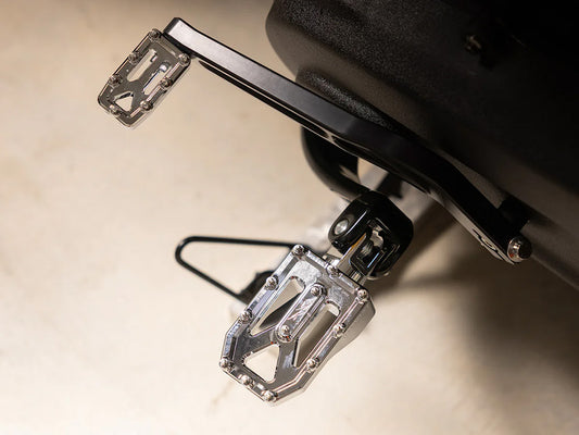 Aggressor Footpegs - Chrome. Fits Softail 2018up Front Rider