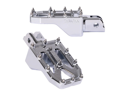 Aggressor Footpegs - Chrome. Fits Softail 2018up Front Rider