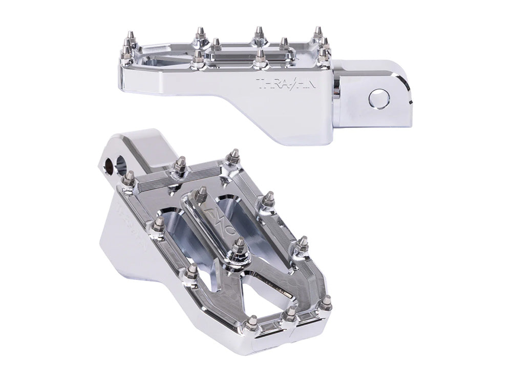 Aggressor Footpegs - Chrome. Fits Softail 2018up Rear Passenger