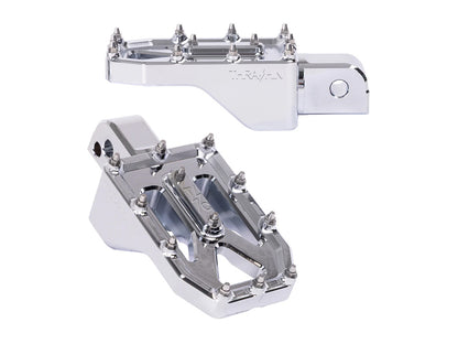 Aggressor Footpegs - Chrome. Fits Softail 2018up Rear Passenger