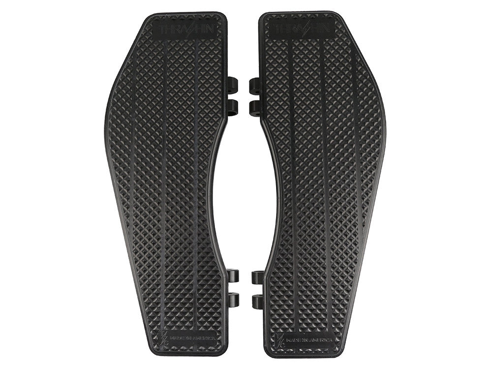 Bagger Rider Floorboards - Black. Fits Touring 1980up, FL Softail 1986-2017 & Dyna Switchback 2012-2016