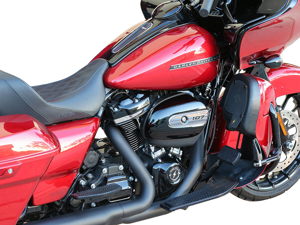 Bagger Rider Floorboards - Black. Fits Touring 1980up, FL Softail 1986-2017 & Dyna Switchback 2012-2016