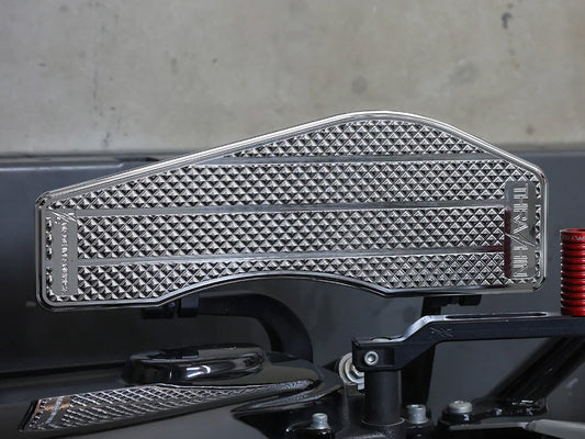 Bagger Rider Floorboards - Chrome. Fits Touring 1980up, FL Softail 1986-2017 & Dyna Switchback 2012-2016