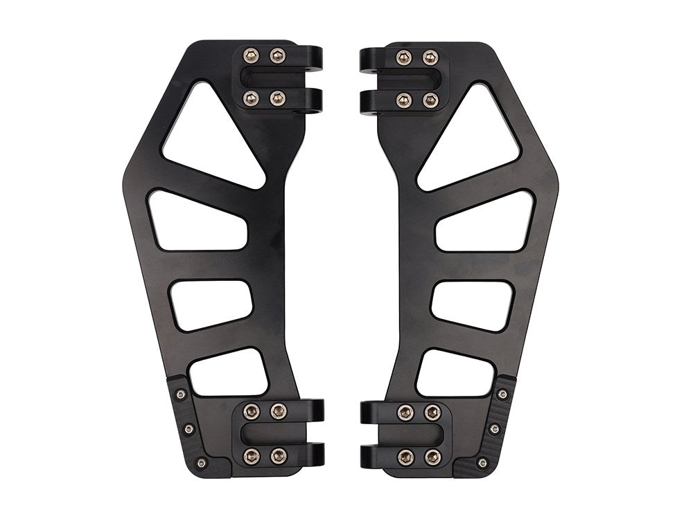 Black Apex Bagger Rider Floorboards. Fits Touring 1980up, FL Softail 1986-2017 & Dyna Switchback 2012-2016
