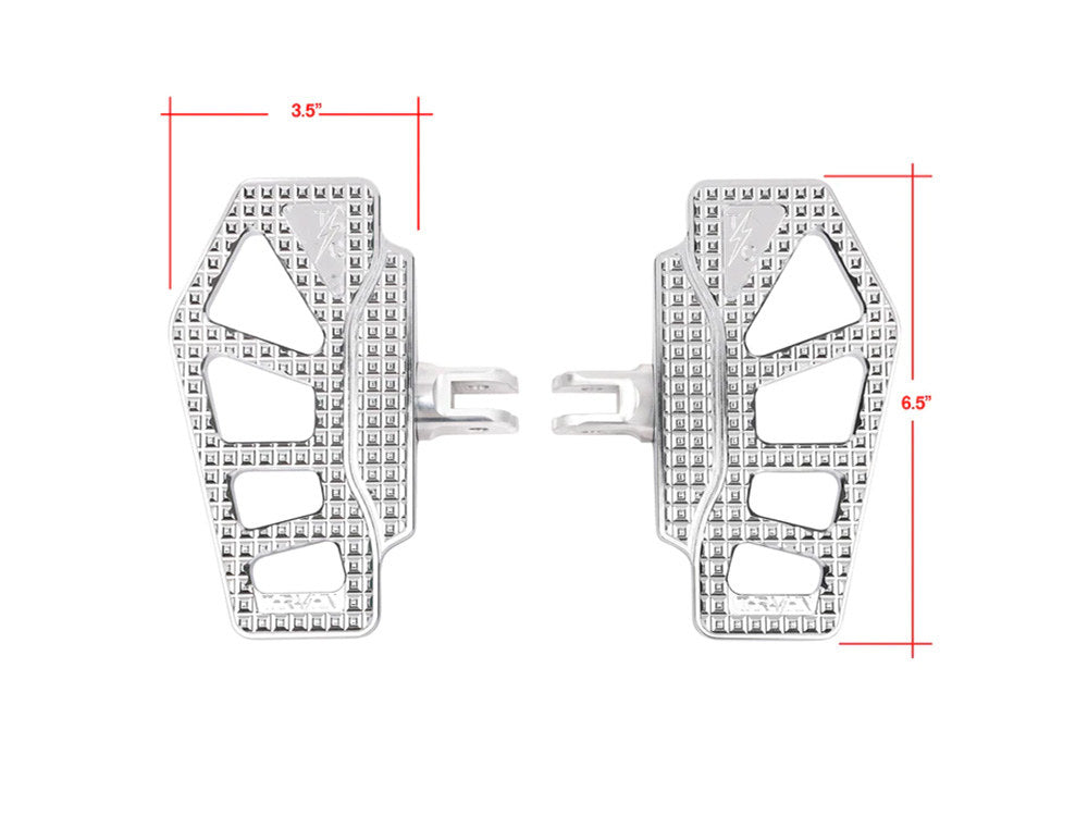 Apex Mini Floorboards - Chrome. Fits Softail 2018up Front Rider