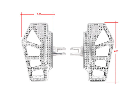 Apex Mini Floorboards - Chrome. Fits Softail 2018up Front Rider