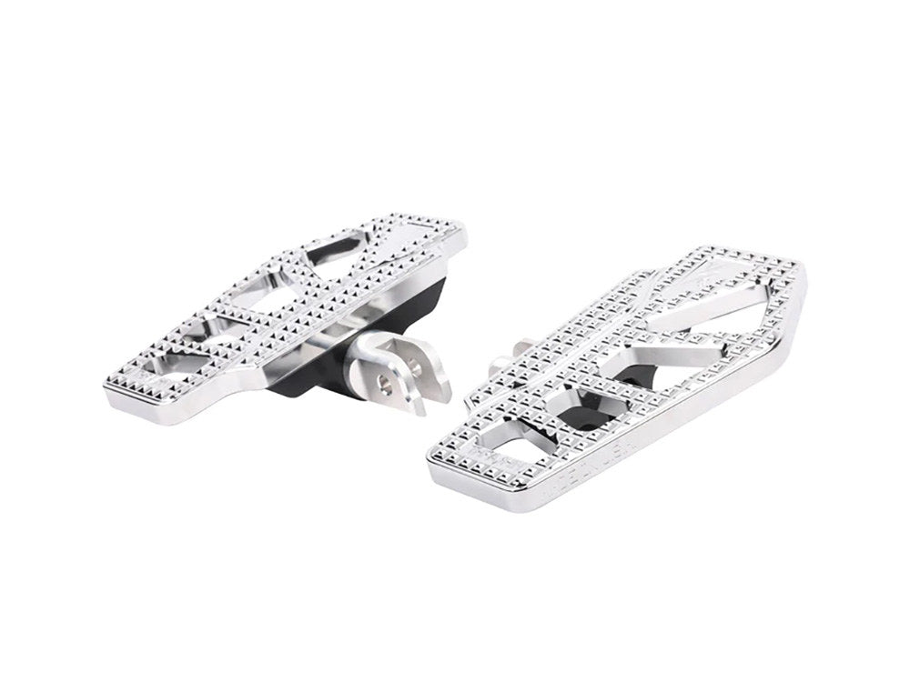 Apex Mini Floorboards - Chrome. Fits Softail 2018up Front Rider