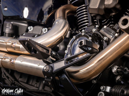 Brake Pedal Arm - Black. Fits Softail 2018up with Mid Controls.
