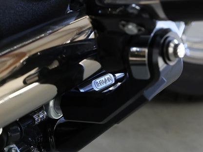 Adjustable Brake Linkage - Black. Fits Softail 2018up with Mid Controls.