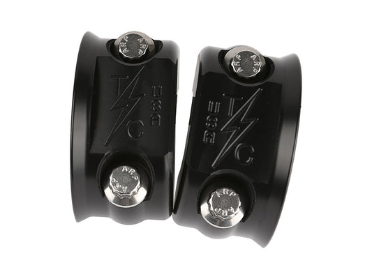 OG Clutch & Brake Perch Clamp - Black. Fits Softail 1984-2024, Dyna 1991-2017, Most Touring 1982-2024, Sportster 1982-2003 & FXR 1982-1994