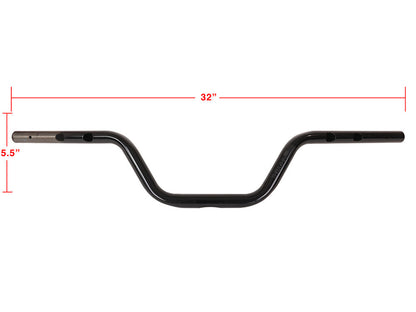 High Bend Bars - Black. Fits CVO Touring 2023up, Street Glide & Road Glide 2024up, Touring 2025up & Softail 2025up