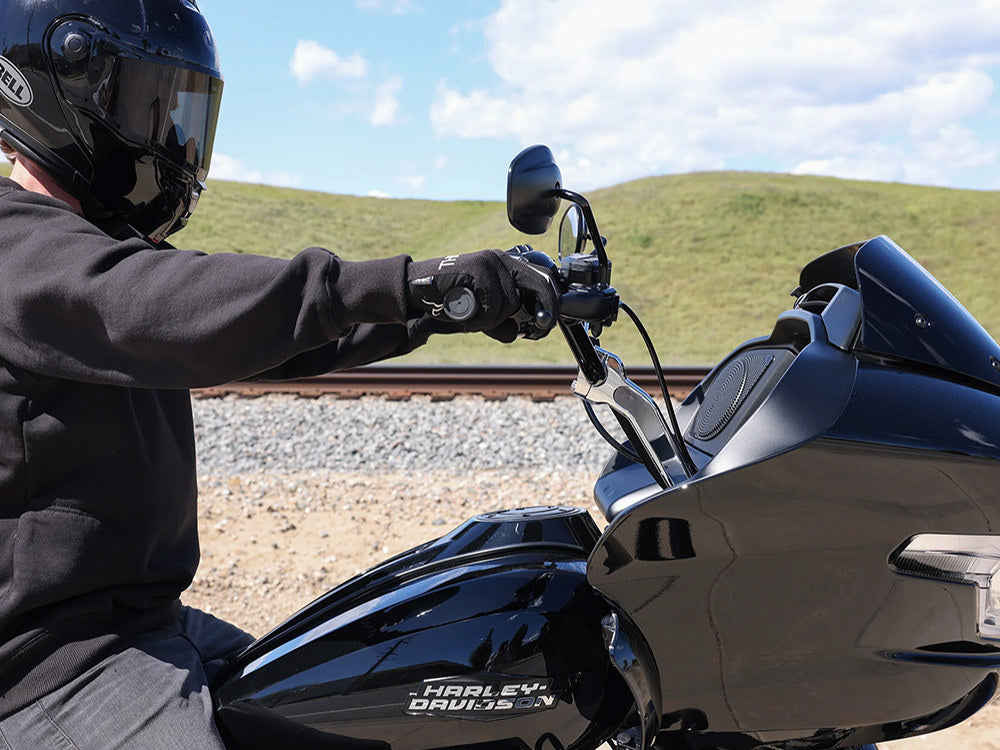 High Bend Bars - Black. Fits CVO Touring 2023up, Street Glide & Road Glide 2024up, Touring 2025up & Softail 2025up