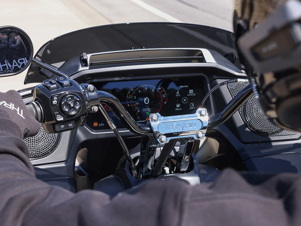 High Bend Bars - Black. Fits CVO Touring 2023up, Street Glide & Road Glide 2024up, Touring 2025up & Softail 2025up