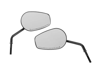 Billet Mini Mirrors Flame - Black