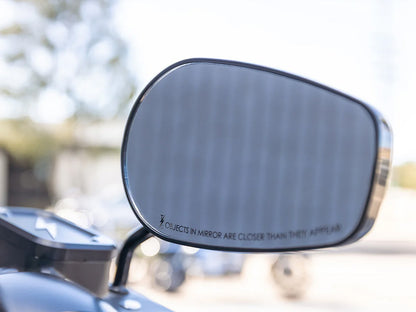 Billet Mini Mirrors Flame - Black