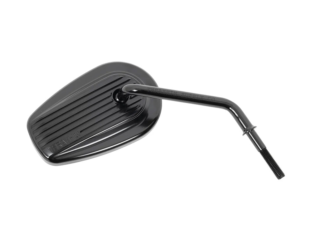 Billet Mini Mirrors Finned - Black