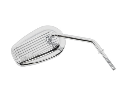 Billet Mini Mirrors Finned - Chrome