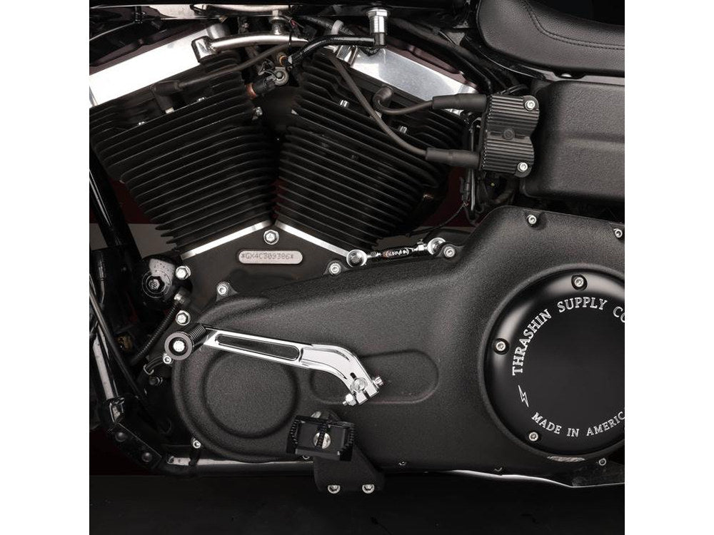 Billet Shift Lever - Chrome. Fits Dyna 1991-2017 with Mid Controls & 2018up Softail with OEM Forward Controls