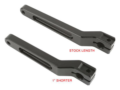 Billet Shift Lever - Black. 1in. Shorter Length. Fits Touring 1983up, Trike 2008up, FXR 1982-1994 & FL Softail 1986-2017.