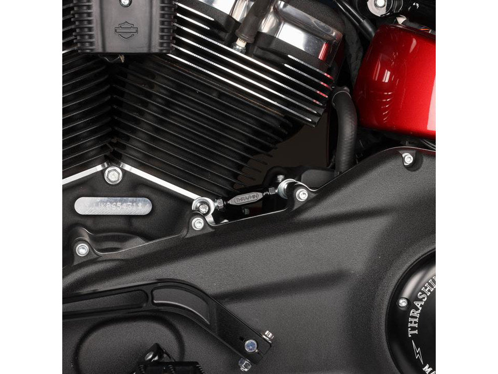 Mid Control Shift Linkage Rod - Black Anodized. Fits Dyna 1991-2017, FXR 1982-1994 & Softail 2018up with Mid Controls