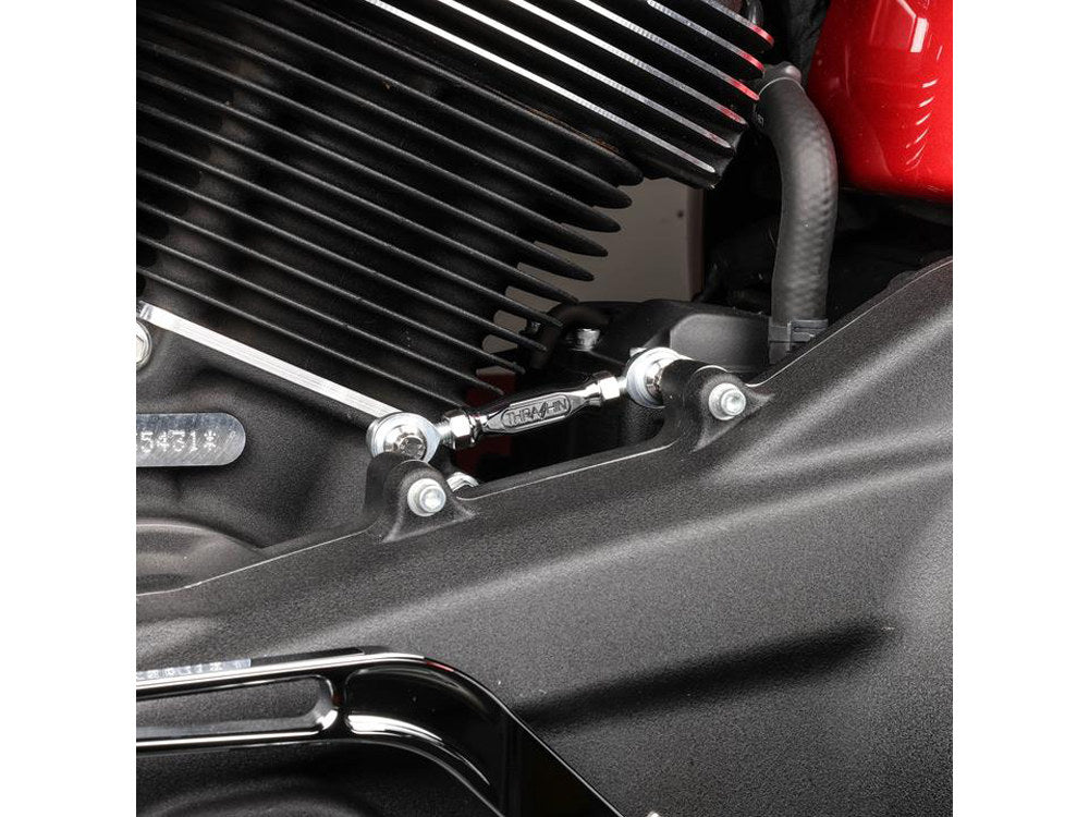 Mid Control Shift Linkage Rod - Chrome. Fits Dyna 1991-2017, FXR 1982-1994 & Softail 2018up with Mid Controls