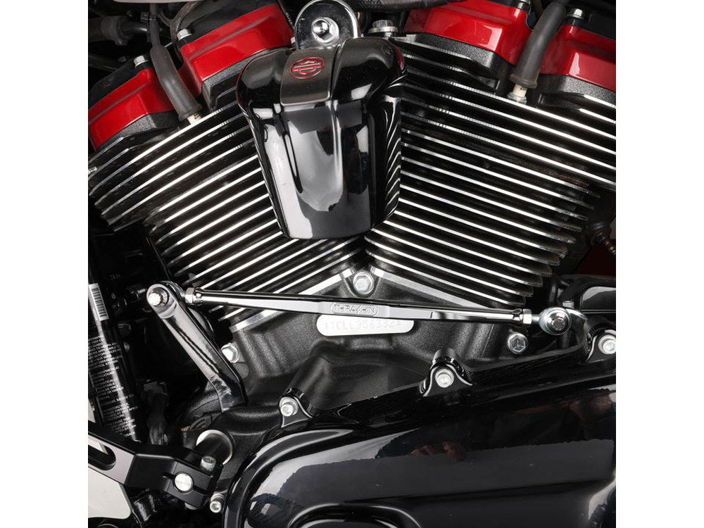 Shift Linkage Rod - Chrome. Fits Softail 1986up, Touring 1980up & Dyna Wide Glide 1993-2003