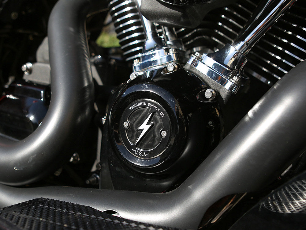 Dished Points Cover - Black. Fits Softail 2018-2024 & Most Touring 2017-2024