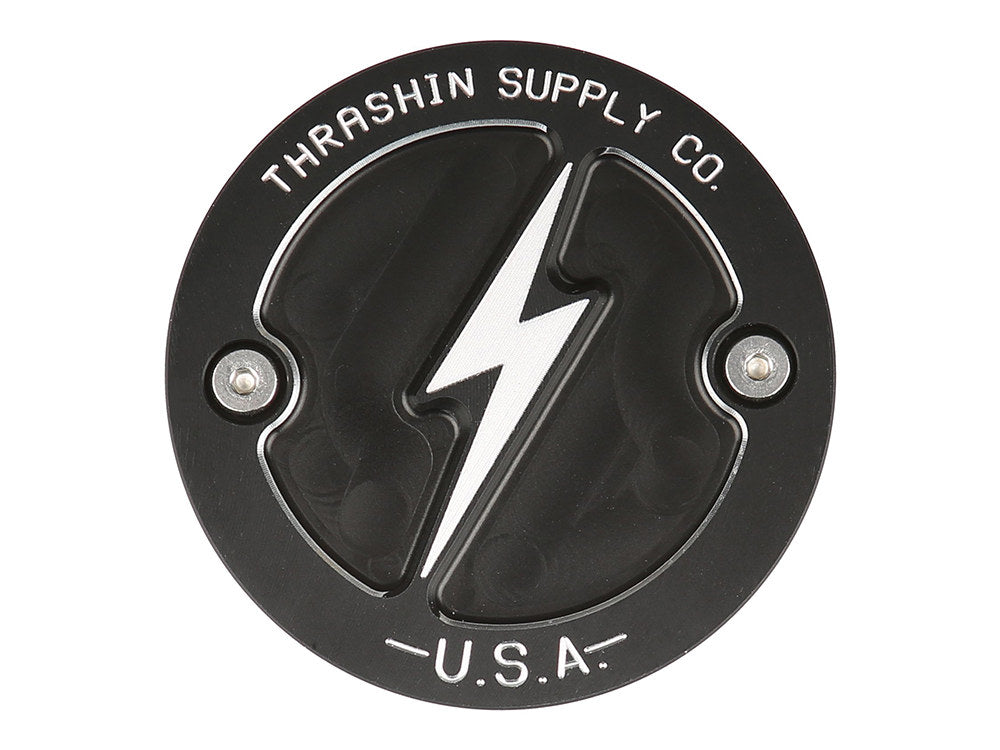 Dished Points Cover - Black. Fits Softail 2018-2024 & Most Touring 2017-2024