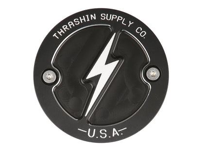 Dished Points Cover - Black. Fits Softail 2018-2024 & Most Touring 2017-2024