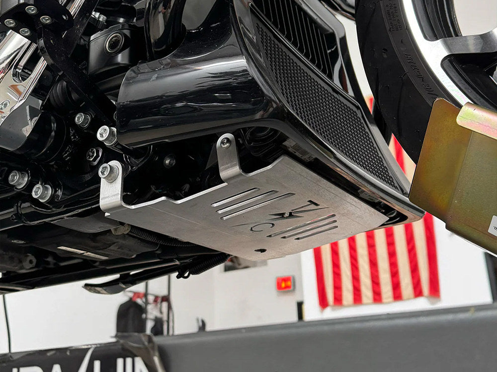 Skid Plate - Raw. Fits CVO Touring 2023up & Street Glide & Road Glide 2024up
