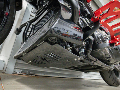 Skid Plate - Carbon Fibre Forged Weave. Fits CVO Touring 2023up & Street Glide & Road Glide 2024up